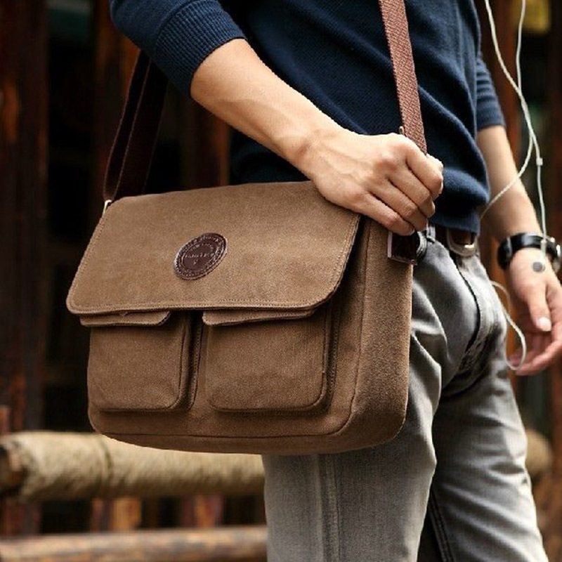 2014 new fashion men classic vintage outdoor hiking military messenger bags students school travel messenger bags