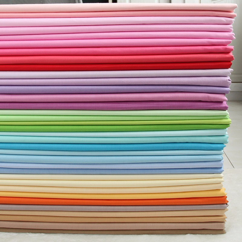 Free shipping 168cm x 50cm solid color fabric twill cotton thin cloth, can make Bedding lining baby cloth 43 color can be choose