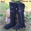 100%genuine Leather Real Naturte Arctic Fox Fur Tassel Snow Boots For