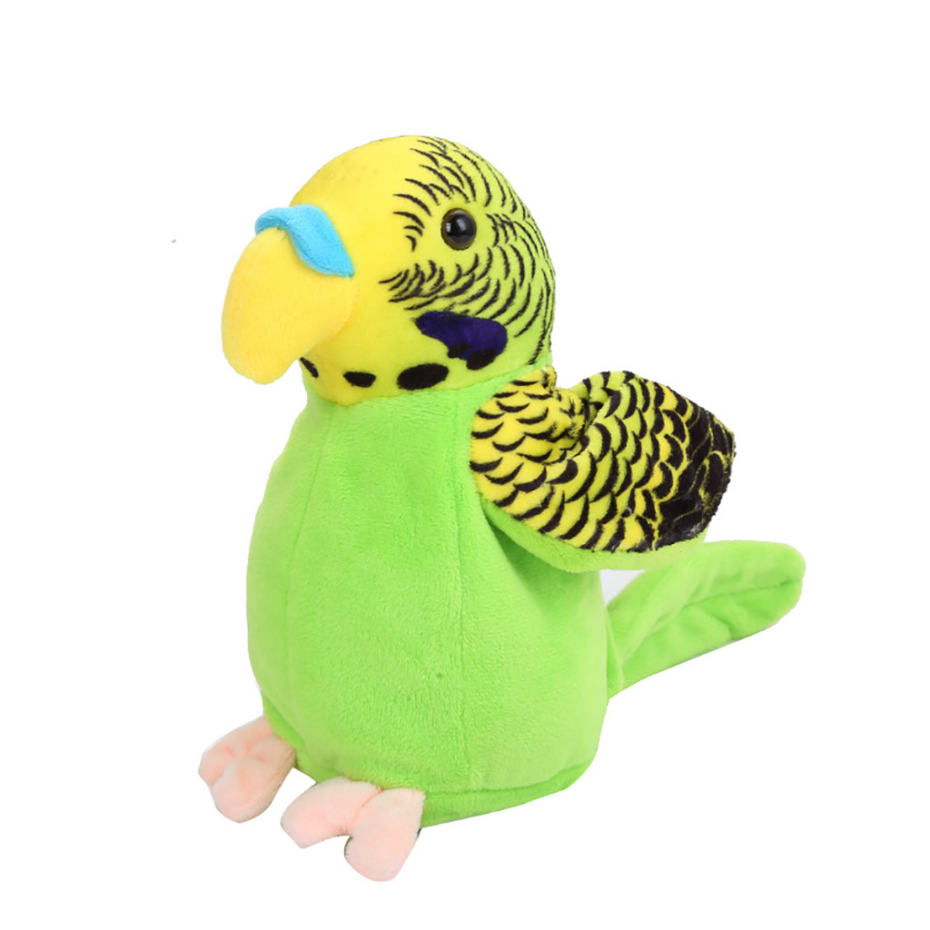 talking parrot plush toy