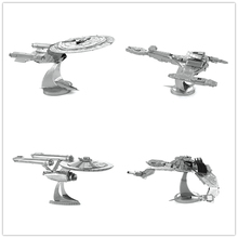STAR TREK 4 styles BIRD OF PREY 3D metal puzzle model nano 2 Sheets Wholesale price Stainless steel DIY  Creative