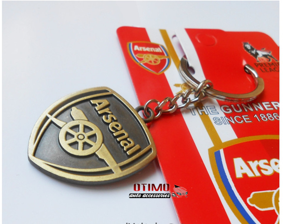 England Premier League Arsenal Bronze Sculpture Keychain Football Souvenirs Key Holder Key Chain European Club Soccer Keyring 2