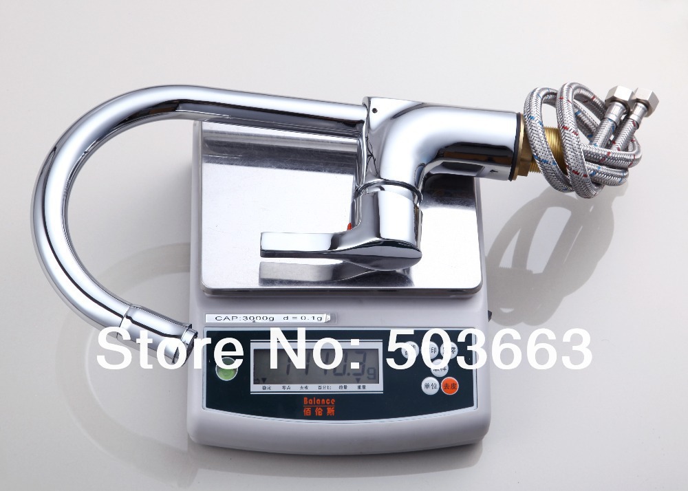 Construction Real Estate Kitchen Swivel Chrome Basin Sink Single Handle Deck Mounted Vanity Vessel MF 1030Mixer