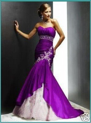 goddess purple wedding dress