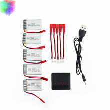 Lipo battery 3.7V 750mAh 5pcs with charger for MJX X400 x800 X300C batteries rc Helicopters Airplanes drone parts