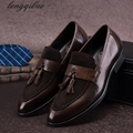 Brand crocodile grain mens dress shoes genuine leather comfortable luxury wedding shoes men flats for business