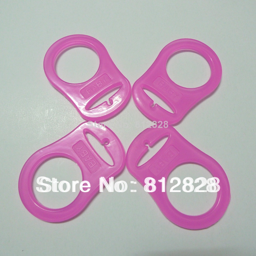 30pcs Hot Pink MAM Rings Silicone Pacifier Adapter...