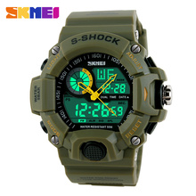 2015 New Arrival G style Quartz Digital Dual Time Watches Men Fashion Man Sports Watches Luxury Brand Skmei Military Army Reloje