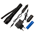 EU US UK AAA 18650 rechargeable flashlight CREE XML T6 de LED Torch Light portable zoomable