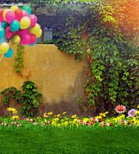 300*200cm(10ft*6.5ft) Children background fresh air balloon photography backdrops photo studio backdrop
