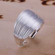 Free Shipping 925 Sterling Silver Ring Fine Fashion Multi Line Silver Jewelry Ring Women&Men Gift Finger Rings SMTR018