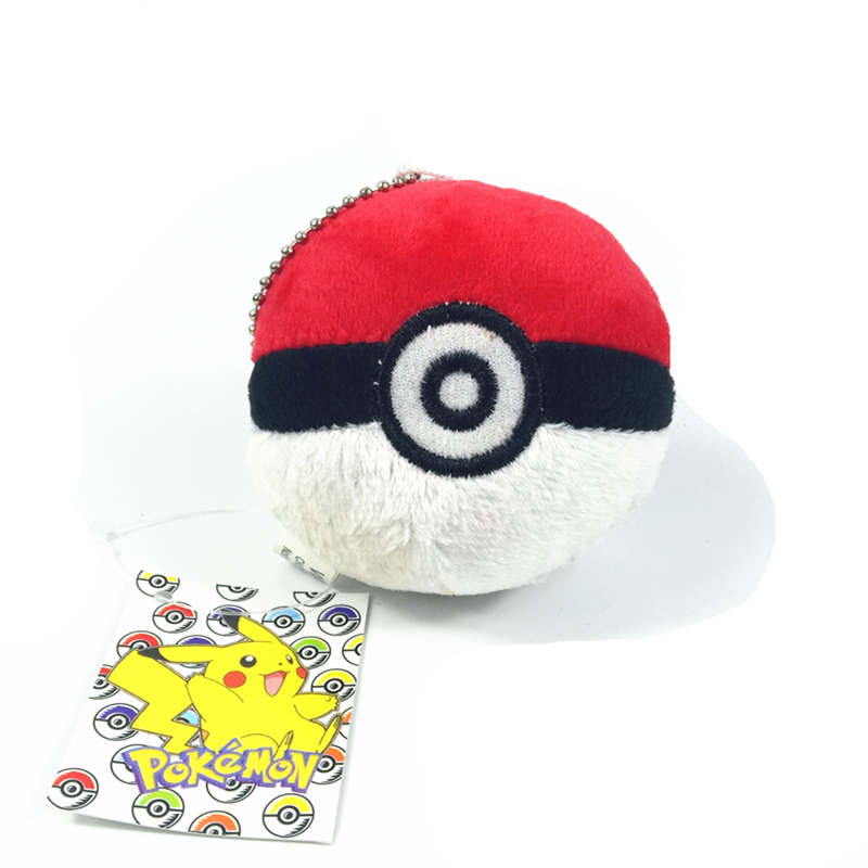 pokeball plush keychain