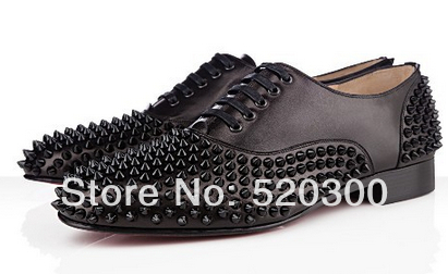 Aliexpress.com : Buy red bottom shoes for men with black rivets ...