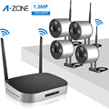 A ZONE Privted model Mini HD Wireless CCTV Kit Smart Home WIFI 960P 4CH IP Camera