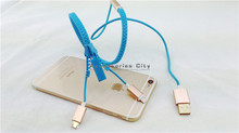 New Arrive Two In One Micro USB Mobile Phone Cables 85CM Zipper Data Line Sync Charger