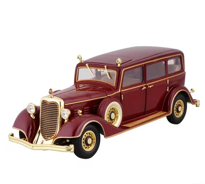 Cadillac 1932 classic cars 1:18 High quality alloy car model simulation Red Qing emperor car Vintage Toy Collection