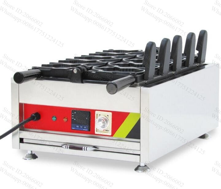 Description Picture 5 of itemDigital 110v/220V Electric 5 moulds Ice Cream Taiyaki Gold Fish Waffle Maker Machine Baker Iron Pan Plate