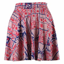 Fashion Style Illustration Women Short Skirt Girls Creative Figure Mini Skirt 3D Polyester Abstract Stretched Printed Kilts