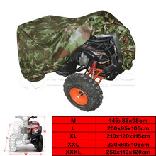Camouflage Universal 190T Motorcycle Waterproof Cover Quad Bikes ATV For Polaris Honda Yamaha Suzuki Size M L XL 2XL 3XL D15
