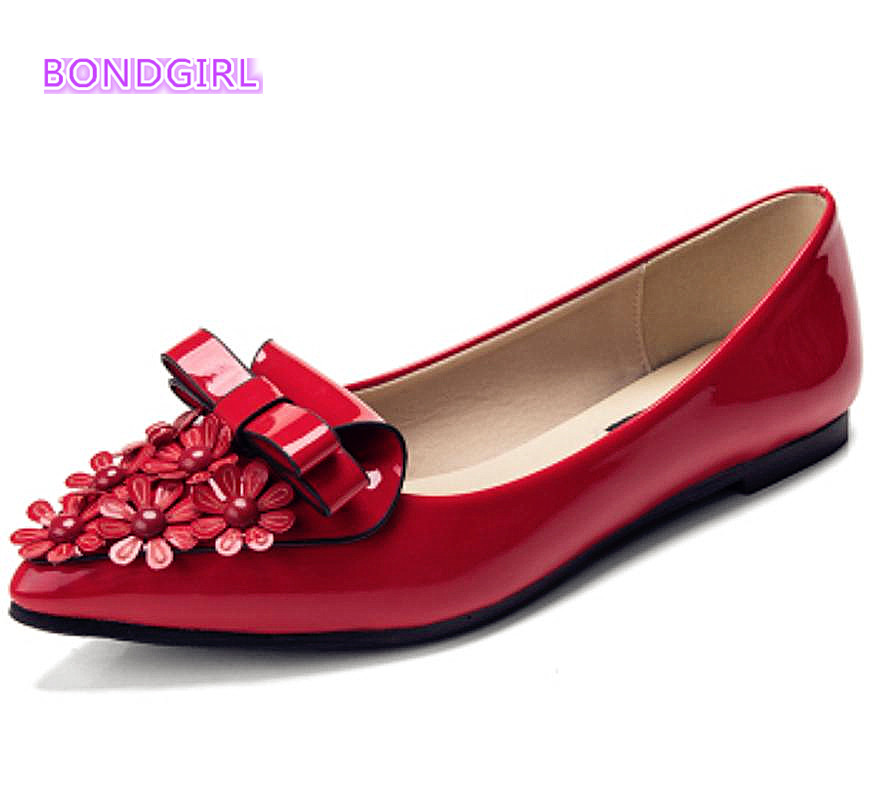 violet and red flats