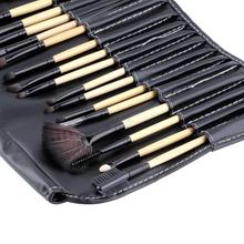 24Pcs set Eyeshadow Powder Brush Set Cosmetic Makeup Brush Tool Kits with Black Leather Case wholesale
