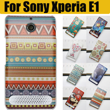 Ultra thin slim Painted Cute Lovely Cartoon UV Print Hard Cover Case For Sony Xperia E1 D2004 D2005 case many pattern in stock