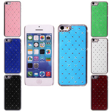 Wholesale Luxury Chrome Bling Crystal Rhinestones Hard Back Case Cover Skin for iPhone 5Cfree shipping