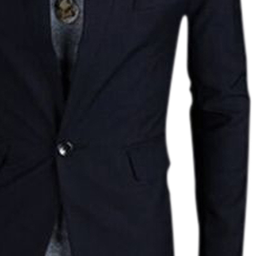 Мужская одна кнопка бизнес блейзер пальто темно-синий размер XL = сша великобритания м