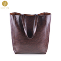 VINTAGE WAXED LARGE CABAS TOTE - Women's 2015 Simple Casual Top Handle