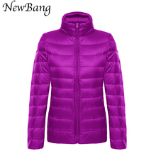 2016 Winter Ultra Light Down Jacket Women Feather Parkas Down Jacket Stand Collar Plus XXXL Sizes With Buggy Bag