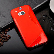 M 8 S Line TPU Matte Soft Gel Rubber Back Cover Cases for HTC One M8