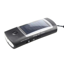 New Multi function 3 in 1 Solar Power Charger Flashlight FM Radio Hot Selling