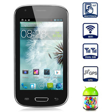 Original MySAGA C3 4.0 Inch Smartphone Android 4.2 MTK6572M Dual Core Cell phone Dual SIM Mobile Phone GPS WiFi Cellphone Black