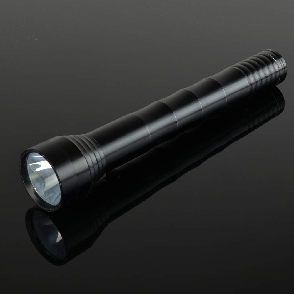 Queshi MagLite Cree T 6 Cell LED Flashlight, Black Long Shape Self