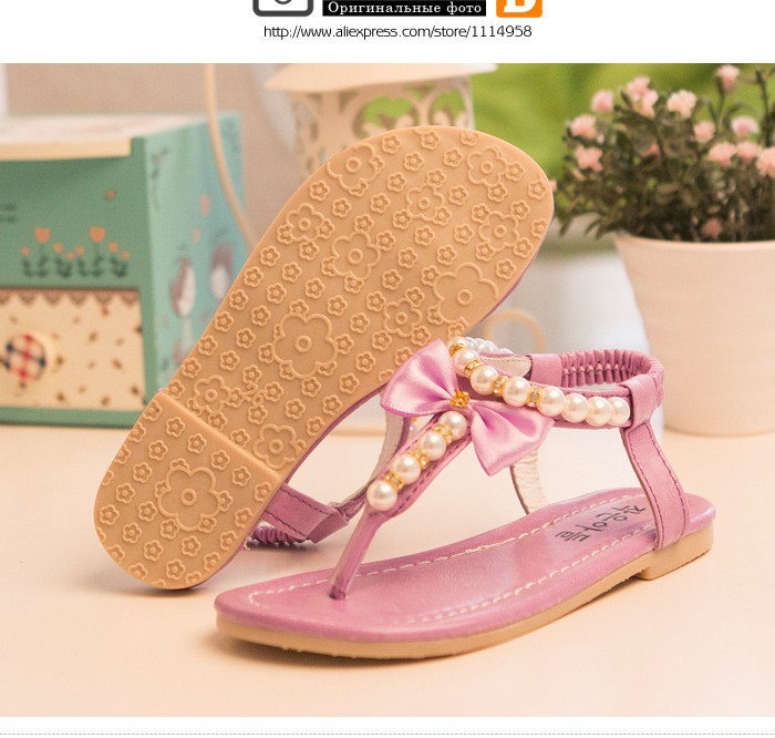 New 2015 Summer Girls Sandals Ankle Flat Beautiful Beading Girls Shoes Fashion Children Sandals Patent Leather Sandalia Infantil free shipping (12)