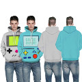 Grey PACMAN Games Mens Hoodies Sweater Autumn Long Sleeves Skateboarding Sweatshirts Green Hooded Tracksuit Moletom Masculina