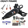CRAZY POWER Mini Drill Dremel Style Electric Rotary Tool Engrave Grinder Variable Speed With 111pcs Accessories