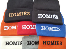 HOMIES style fashion Men Women 3D embroidery Skullie Beanie Hats Autumn Winter Knitted hat/Cap 1pcs/lot free shipping