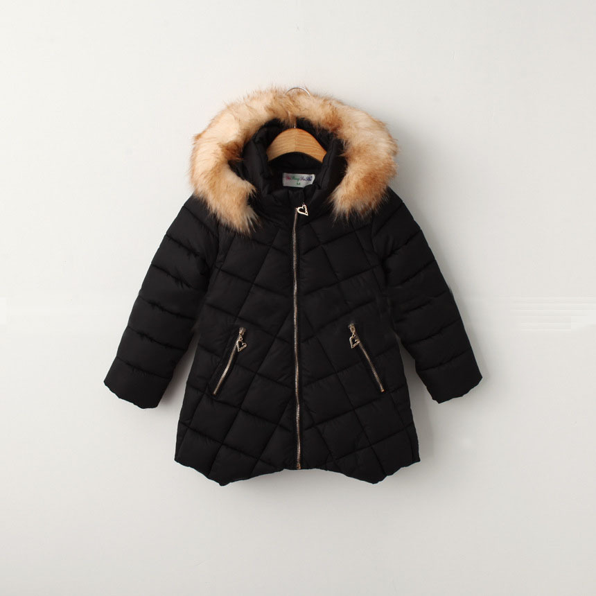 2015 Children's winter Slim parkas jacket girls long sections thick warm jacket kids girls fashion quality jacket outwear coat