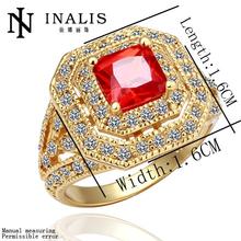 R065 Hot Sale Fashion Vintage Ruby Jewelry anillos 18K Gold Rings For Women Engagement Rings African