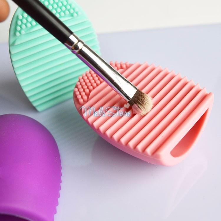 2015 Top Fashion Brushegg Cleaning Makeup Washing Brush Silica Glove Scrubber Board Cosmetic Clean Tools Free