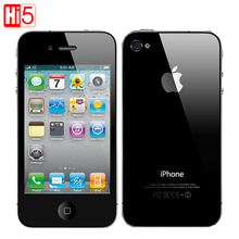 apple iphone 4  cell phone Unlocked 5MP Camera 32GB ROM Wifi GPS WCDMA 3G Original refurbished mobile Iphone free shipping