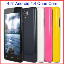 Original Unlocked Smartphone MTK6582 Quad Cores GPS+3G+WCDMA 4.5 Inches Android 4.2.2 ROM 4GB RAM 512MB Dual Sim Smartphone