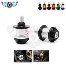 2016 New aksesoris motor Cnc Billet aluminium Swingarm gulungan slider merah 6 colors for kawasaki Z750 Z800 Z1000 ER-6N ER-6F