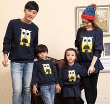 Owl Print Family Sweatshirt Clothes Sweatshirts Topwear + Bottom Dress for Girls & Women Boys & Men’s Sweatshirts, CHH82