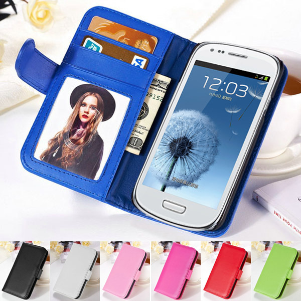 i8190 Photo Frame Flip Cover PU Leather Phone Bag Case For Samsung Galaxy S3 Mini i8190
