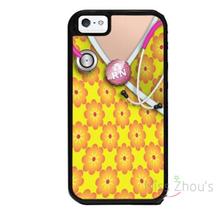 For iphone 4/4s 5/5s 5c SE 6/6s 7 plus ipod touch 4/5/6 back cellphone cases cover Nurse Scrubs In Yellow & Orange Flowers