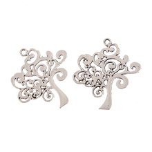 2Pcs tibetan silver tree shape Alloy charms Pendants