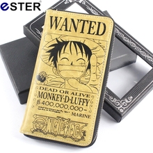 2016 New Creative Commemorate One Piece Wallet Anime Luffy Cartoon PU Leather Wallet Gift For Boyfriend N048