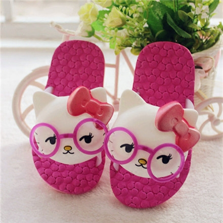 2016 Children Slippers 3DThree Dimensional Cat Baby Summer Home Slippers font b Fashion b font Hollow